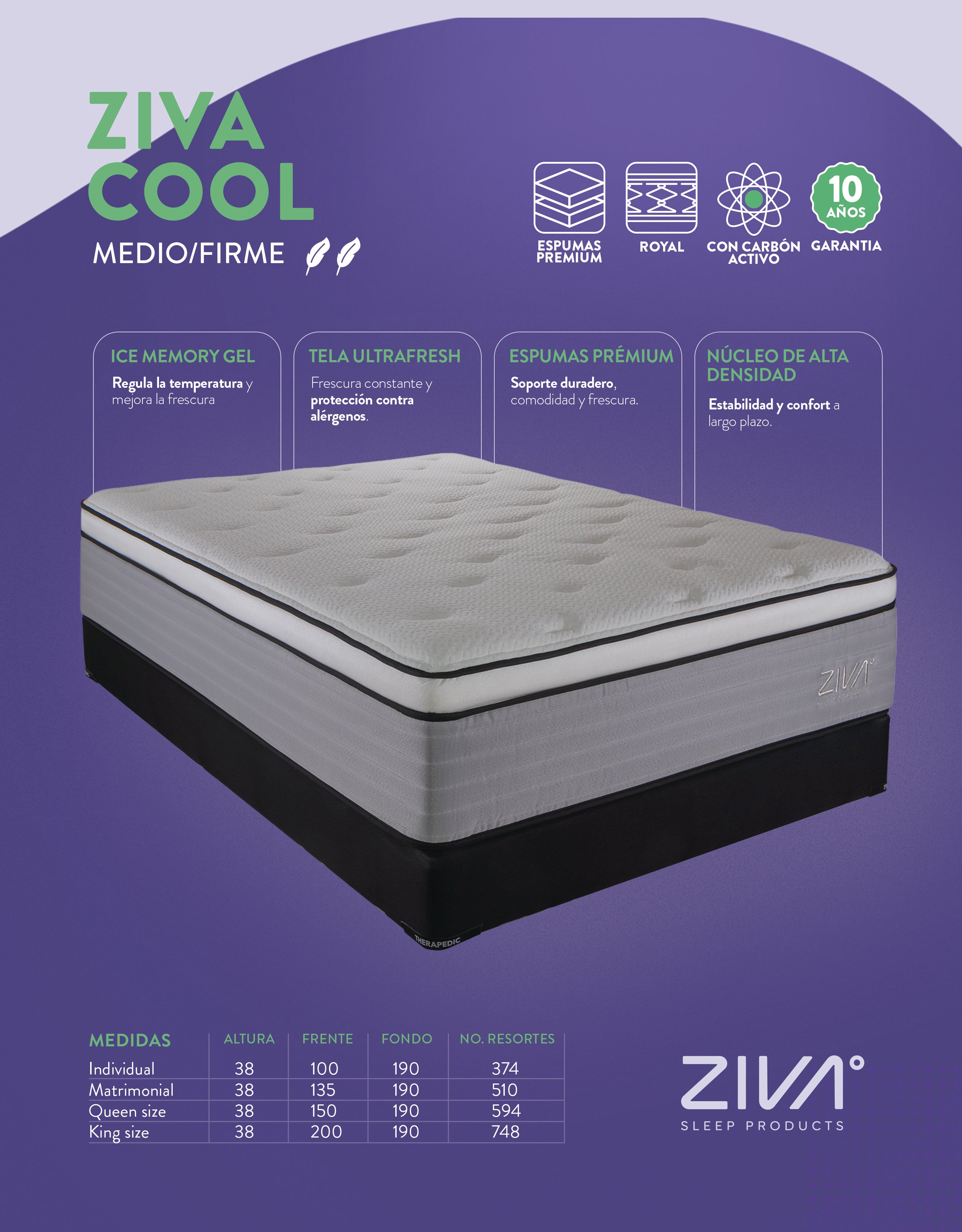 Colchón ZIVACOOL