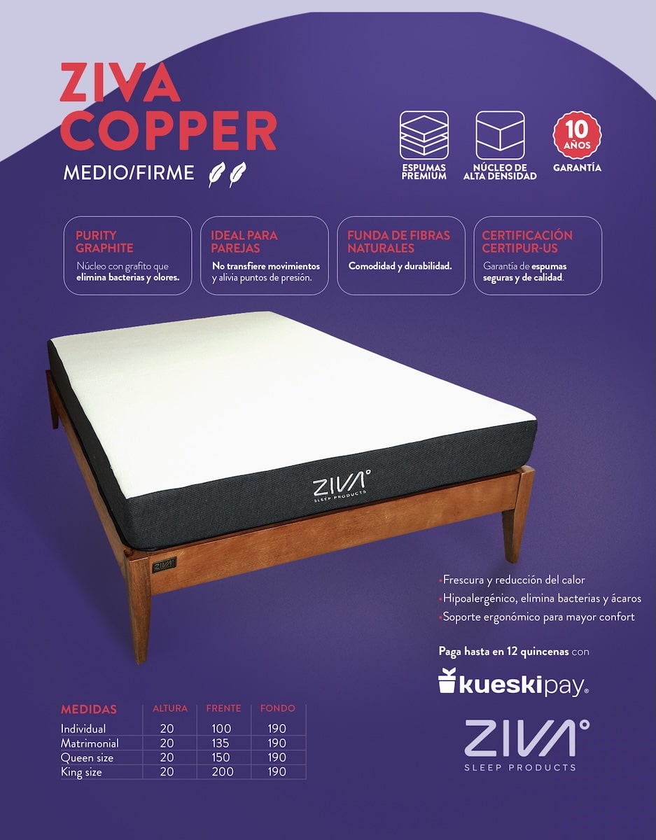 Colchón ZIVA COPPER®